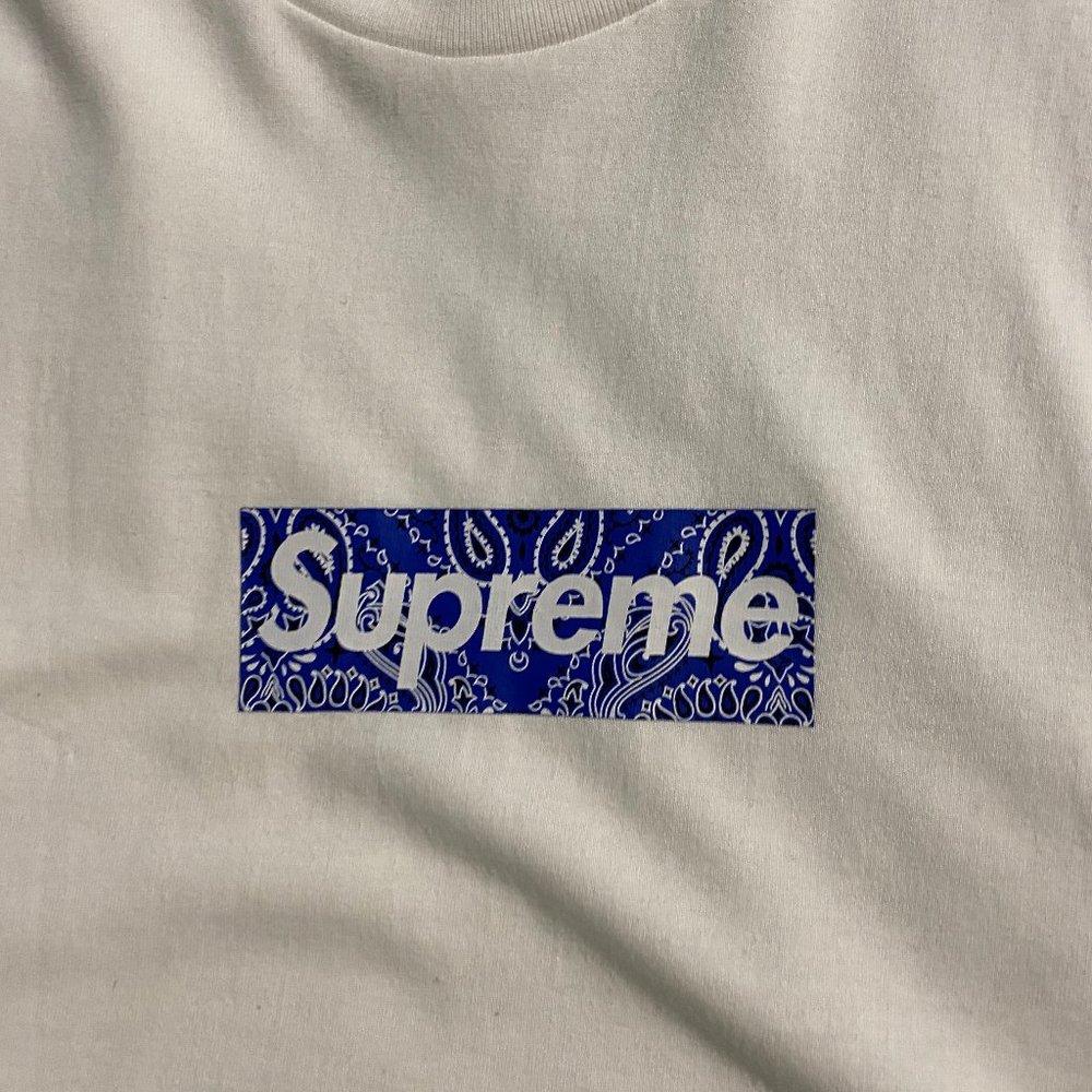 Supreme Bandana Box Logo Tee White shirt  size XL